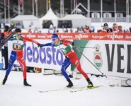Freude über Platz drei bei Matteo Baud (FRA) und Laurent Muhlethaler (FRA) (l-r)