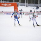 Eero Hirvonen (FIN) unterliegt Andreas Skoglund (NOR) (l-r) nur knapp.