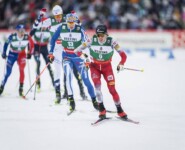 Stefan Rettenegger (AUT) und Eero Hirvonen (FIN) in der Verfolgergruppe