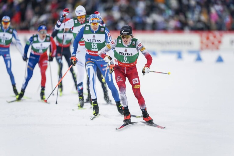 Stefan Rettenegger (AUT) und Eero Hirvonen (FIN) in der Verfolgergruppe
