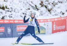 Svenja Wuerth (GER), hier beim Weltcup in Schonach, feierte beim COC in Eisenerz (AUT) ihren ersten Sieg.