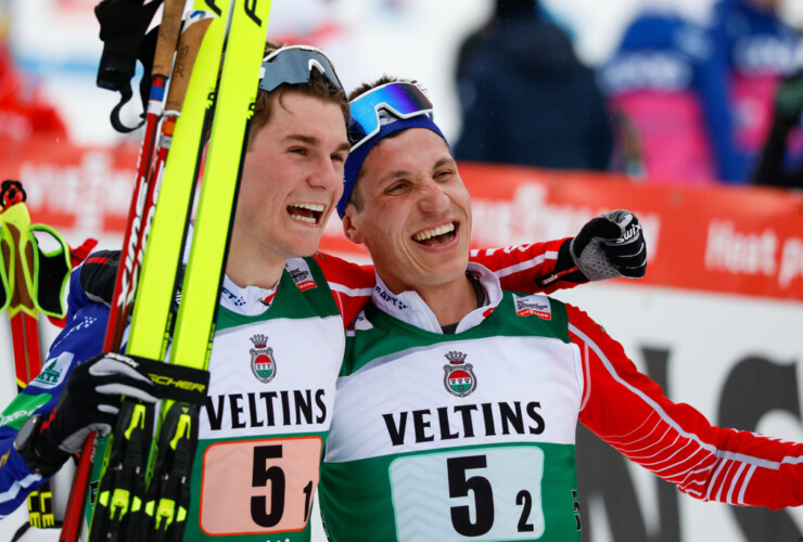 Matteo Baud (FRA ) und Laurent Muhlethaler (FRA ) (l-r) landeten wiederholt auf dem Podest.