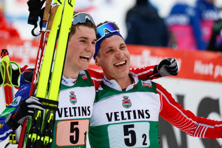 Matteo Baud (FRA ) und Laurent Muhlethaler (FRA ) (l-r) landeten wiederholt auf dem Podest.