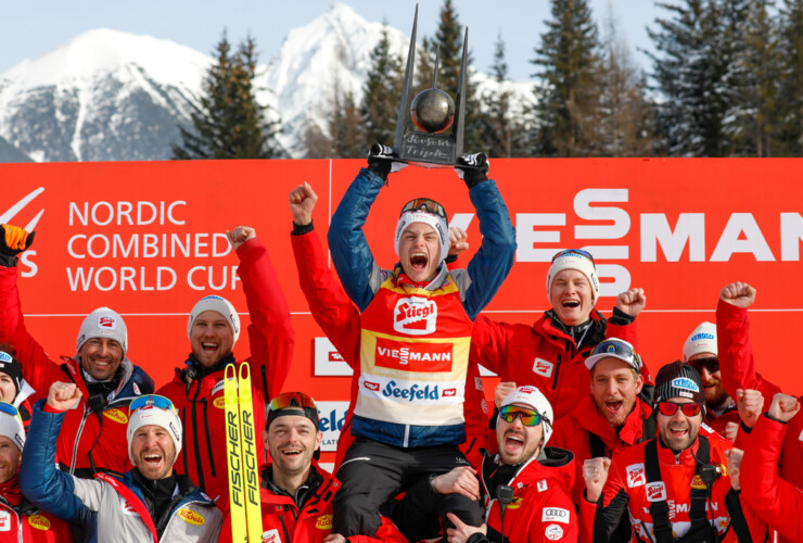 Johannes Lamparter (AUT) gewann auch das Seefeld Triple in seiner österreichischen Heimat.