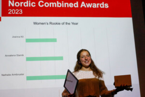 Nathalie Armbruster (GER) wird zum Rookie of the Year bei den Frauen gewählt.