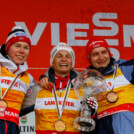 Drei Youngster liegen in der Gesamtwertung vorn: Jens Luraas Oftebro (NOR), Johannes Lamparter (AUT), Julian Schmid (GER), (l-r)