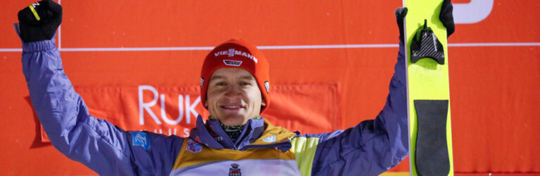 Julian Schmid (GER) gewann in Ruka (FIN) seinen ersten Weltcup und übernahm das gelbe Trikot des Spitzenreiters.