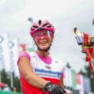 Gute Stimmung bei den Aktiven trotz des unschönen Wetters: Annika Malacinski (USA)