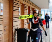 Magdalena Burger (GER) auf dem Weg zu ihrem Sprung.