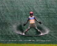 Julian Schmid (GER) sprang in allen Trainingsdurchgängen am weitesten.