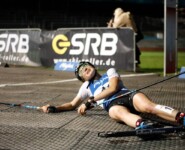 Fix und fertig im Ziel: Lena Brocard (FRA)