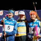 Die Siegerinnen: Ema Volavsek (SLO), Gyda Westvold Hansen (NOR), Nathalie Armbruster (GER), (l-r)