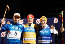 Das Podium der Herren: Eero Hirvonen (FIN), Julian Schmid (GER), Franz-Josef Rehrl (AUT), (l-r)