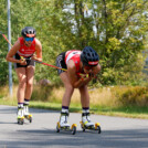 Sofia Eggensberger (GER) und Thea Haeckel (GER) (l-r) kämpfen beim Alpencup in Bischofsgrün (GER) um die Plätze.