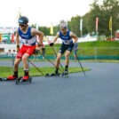 Stefan Rettenegger (AUT) und Ilkka Herola (FIN) (l-r) führten das Rennen an, wurden aber disqualifiziert.