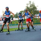 Starke Läufer unter sich: Johannes Rydzek (GER), Laurent Muhlethaler (FRA), Johannes Lamparter (AUT), Franz-Josef Rehrl (AUT), (l-r)