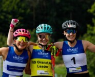 Die Tagessiegerinnen: Nathalie Armbruster (GER), Ema Volavsek (SLO), Svenja Wuerth (GER), (l-r)