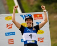 Überglücklich über ihr erstes Podium: Svenja Wuerth (GER)