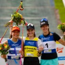 Die Tagessiegerinnen: Nathalie Armbruster (GER), Ema Volavsek (SLO), Svenja Wuerth (GER), (l-r)