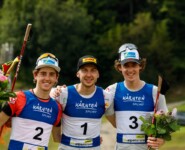 Im zweiten Anlauf doch noch erfolgreich: Stefan Rettenegger (AUT), Ilkka Herola (FIN), Thomas Rettenegger (AUT), (l-r)