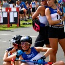 Spaß zum Abschluss: Ida Marie Hagen (NOR), Veronica Gianmoena (ITA), Annika Malacinski (USA), Daniela Dejori (ITA), (l-r)