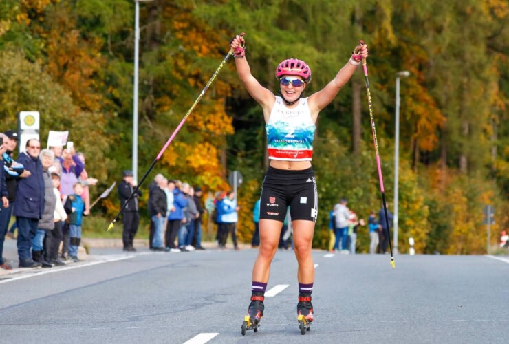Deutsche Meisterin in der Nordischen Kombination 2023 Einzelwettbewerb: Nathalie Armbruster (GER)