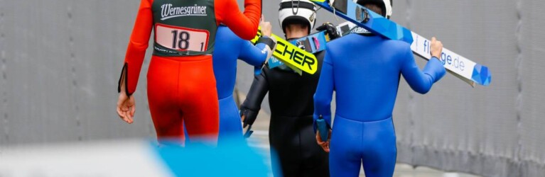 Springer zu Fuß auf dem Weg nach unten: Timo Tritschler (GER), Tristan Sommerfeldt (GER), (l-r)