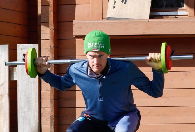 Wendelin Thannheimer (GER) beim Aufwärmen