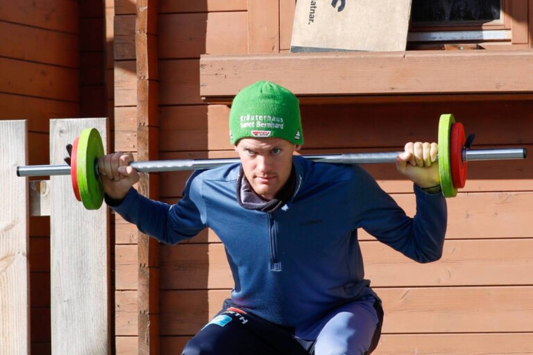 Wendelin Thannheimer (GER) beim Aufwärmen