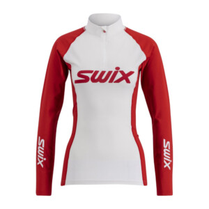 Swix RaceX Dry Half Zip Women - bright white/swix red