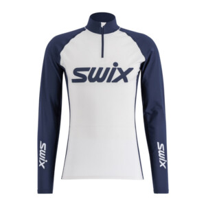 Swix RaceX Dry Half Zip - bright white/ dark navy