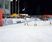 Zielsprint: Jarl Magnus Riiber (NOR), Jens Luraas Oftebro (NOR), Joergen Graabak (NOR), (l-r)