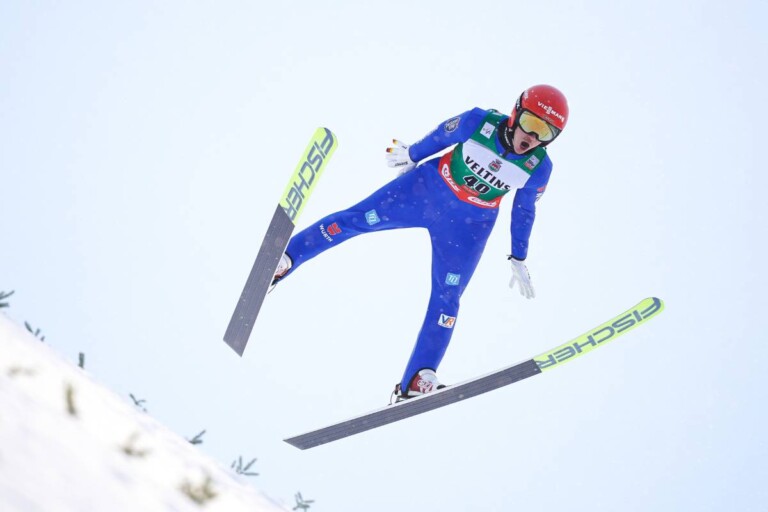 Tristan Sommerfeldt (GER) kam bei seinem Sprung nicht gut zurecht.