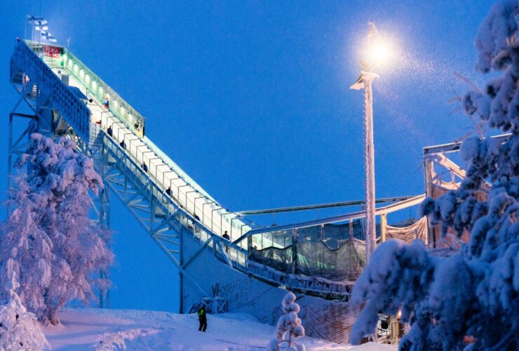 Die Großschanze von Ruka gilt als nicht einfach, ist aber dennoch bei vielen Athleten sehr beliebt.