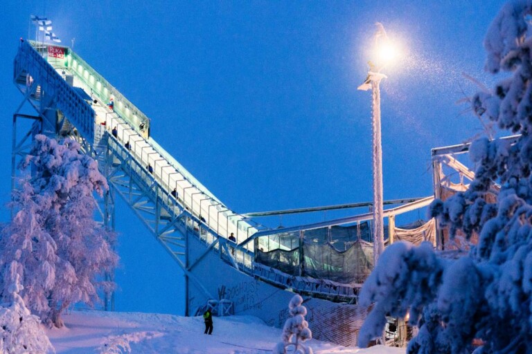 Die Großschanze von Ruka gilt als nicht einfach, ist aber dennoch bei vielen Athleten sehr beliebt.