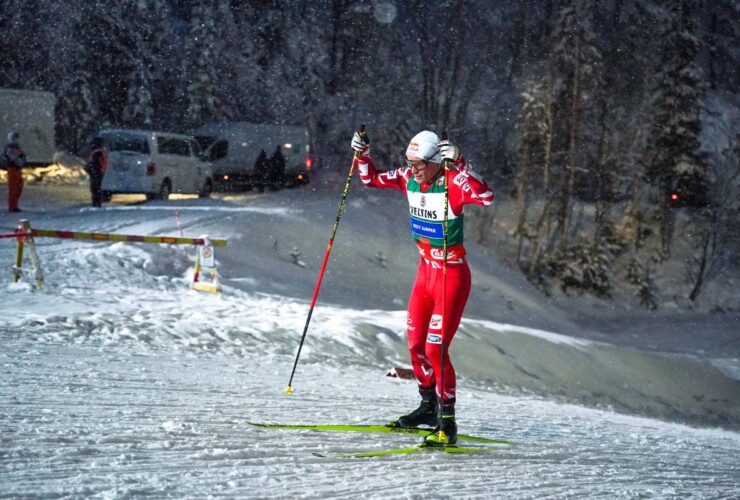 Johannes Lamparter (AUT) lief ein einsames Rennen.