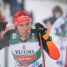 Johannes Rydzek (GER) trotzte der Kälte und wurde Dritter nach dem Lauf.
