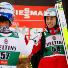 Zwei Große unter sich: Johannes Lamparter (AUT), Jarl Magnus Riiber (NOR), (l-r)