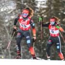 Nathalie Armbruster (GER) und Jenny Nowak (GER) (l-r) beim Weltcupauftakt in Lillehammer