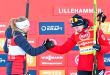 Die beste Läuferin und die beste Springerin: Ida Marie Hagen (NOR), Gyda Westvold Hansen (NOR), (l-r)