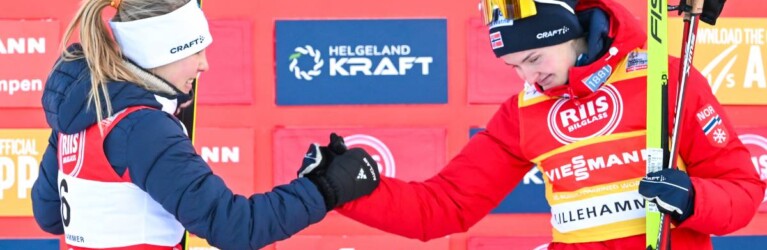 Die beste Läuferin und die beste Springerin: Ida Marie Hagen (NOR), Gyda Westvold Hansen (NOR), (l-r)