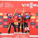 Gute Stimmung bei den Norwegerinnen: Ida Marie Hagen (NOR), Gyda Westvold Hansen (NOR), Mari Leinan Lund (NOR), (l-r)