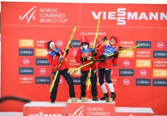 Gute Stimmung bei den Norwegerinnen: Ida Marie Hagen (NOR), Gyda Westvold Hansen (NOR), Mari Leinan Lund (NOR), (l-r)