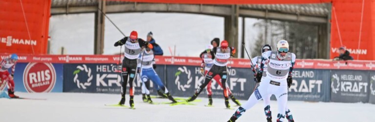 Jens Luraas Oftebro (NOR) setzt sich im Zielsprint um Platz zwei durch.