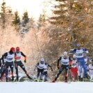 Gegenseitiges Beobachten: Julian Schmid (GER), Johannes Rydzek (GER), Manuel Faisst (GER), Ilkka Herola (FIN), (l-r)