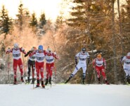 Martin Fritz (AUT), Stefan Rettenegger (AUT), Johannes Lamparter (AUT), Joergen Graabak (NOR), Franz-Josef Rehrl (AUT), Kasper Moen Flatla (NOR), (l-r)