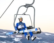 Manuel Faisst (GER) im Lift nach oben