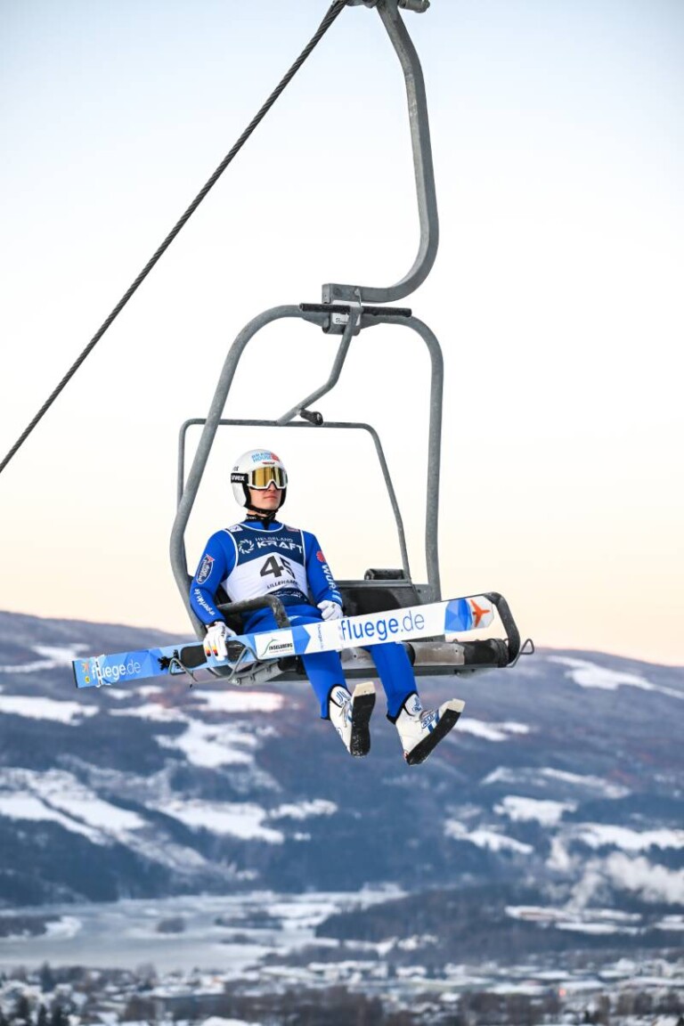 Manuel Faisst (GER) im Lift nach oben