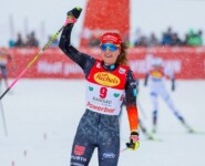 Nathalie Armbruster (GER) verbesserte sich auf Rang vier.
