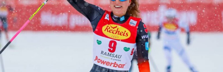 Nathalie Armbruster (GER) verbesserte sich auf Rang vier.